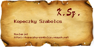 Kopeczky Szabolcs névjegykártya